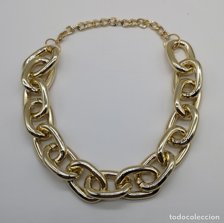 Joyeria: Moderna y sofisticada gargantilla de grandes argollas con ba&ntilde;o de oro . - Foto 6
