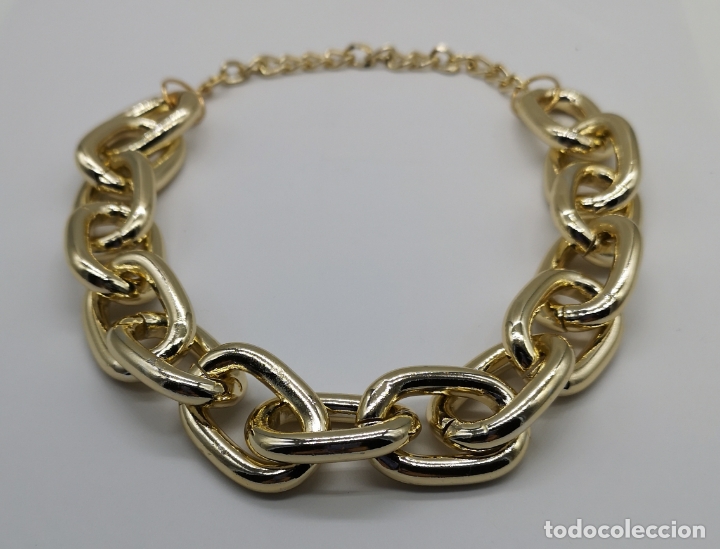 Joyeria: Moderna y sofisticada gargantilla de grandes argollas con ba&ntilde;o de oro . - Foto 7