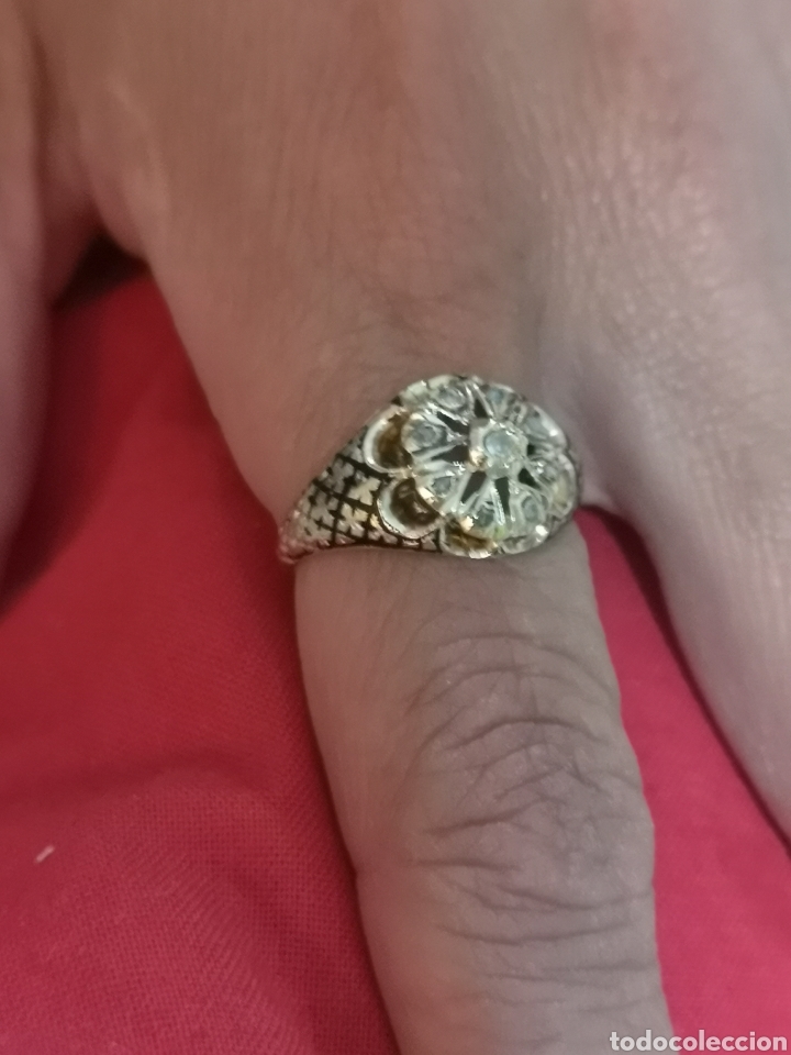 Joyeria: Anillo antiguo de oro y diamantes - Foto 2