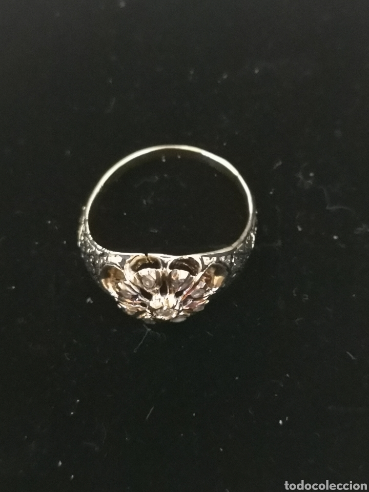 Joyeria: Anillo antiguo de oro y diamantes - Foto 3