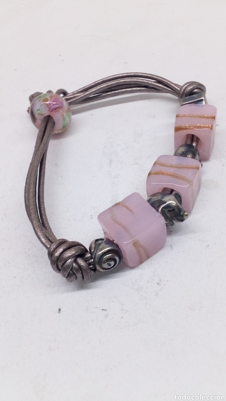 Joyeria: Pulsera de cuero plata cristal - Foto 1
