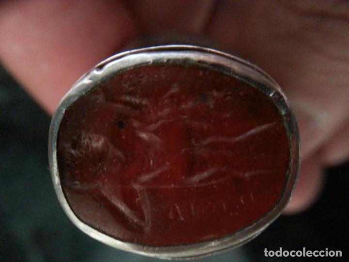 Joyeria: Anillo antiguo plata con sello - Foto 8