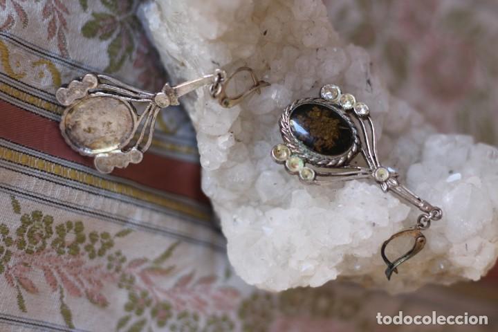 Joyeria: PENDIENTES MODERNISTAS CON FLORES EN INTERIOR - Foto 5