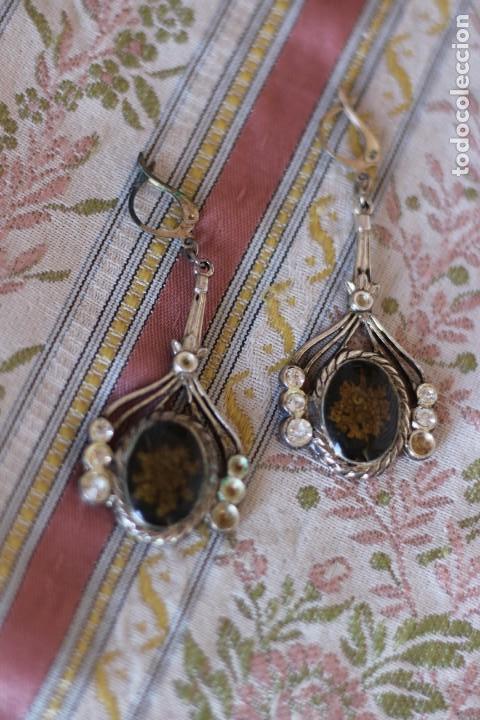 Joyeria: PENDIENTES MODERNISTAS CON FLORES EN INTERIOR - Foto 6