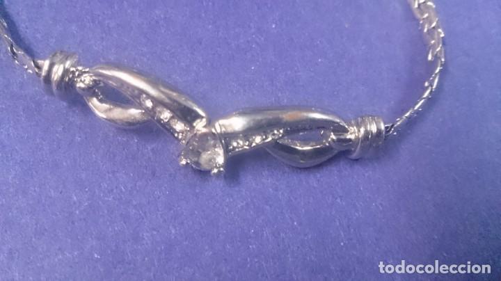 Joyeria: Pulsera de brillantes plateada y rodio - Foto 8