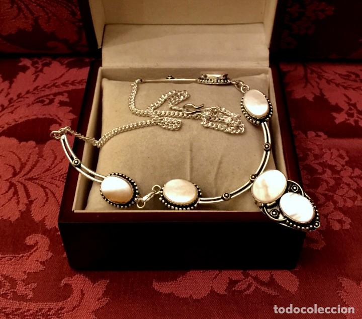 Joyeria: COLLAR - GARGANTILLA CON MADREPERLAS - 28 GRAMOS. - Foto 2