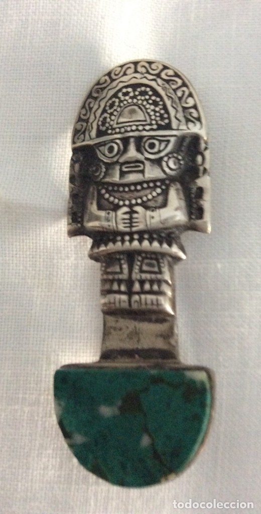 Joyeria: TUMI CEREMONIAL PERUANO EN PLATA CON TURQUESA - Foto 1