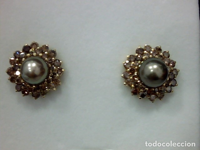 Joyeria: pendientes oro 18 kl y diamantes - Foto 1