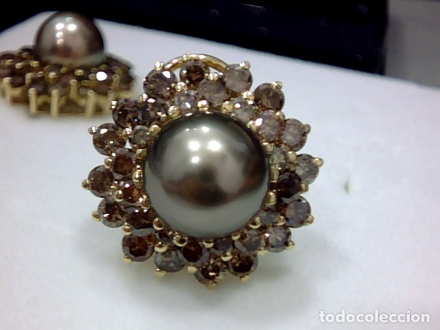 Joyeria: pendientes oro 18 kl y diamantes - Foto 2