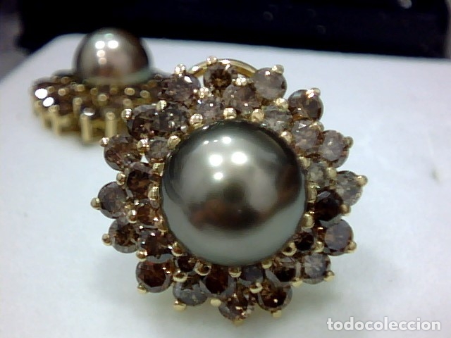 Joyeria: pendientes oro 18 kl y diamantes - Foto 5