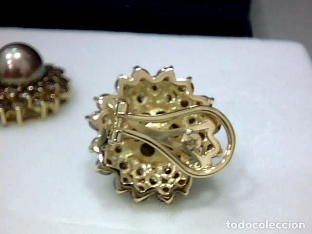 Joyeria: pendientes oro 18 kl y diamantes - Foto 6