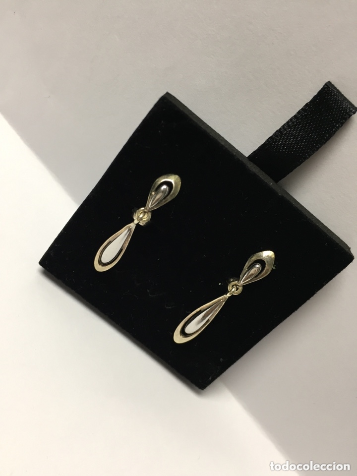 Joyeria: Pendientes de plata chapado en oro bicolor - Foto 2