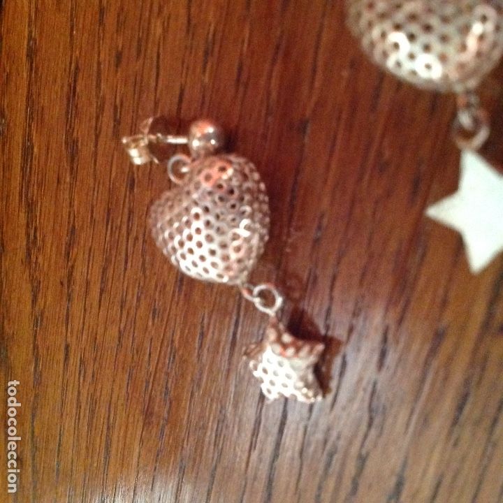 Joyeria: Pendientes de plata. Coraz&oacute;n y estrella. Vintage - Foto 4