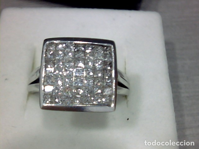 Joyeria: ANILLO ORO BLANCO 18 KL Y DIAMANTES princesa - Foto 1