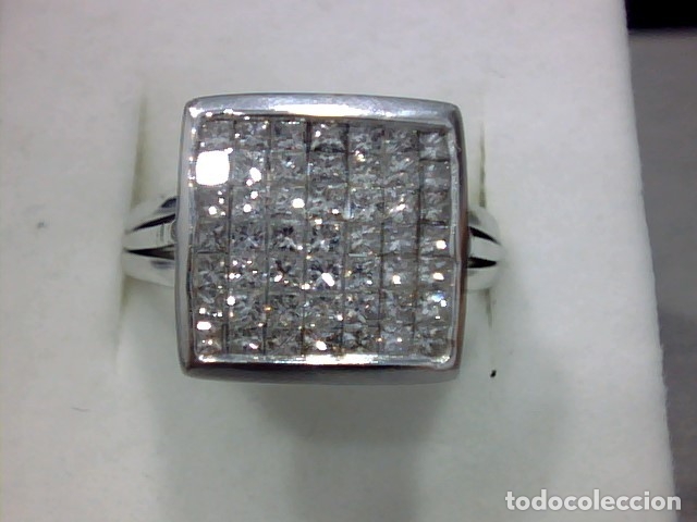 Joyeria: ANILLO ORO BLANCO 18 KL Y DIAMANTES princesa - Foto 4