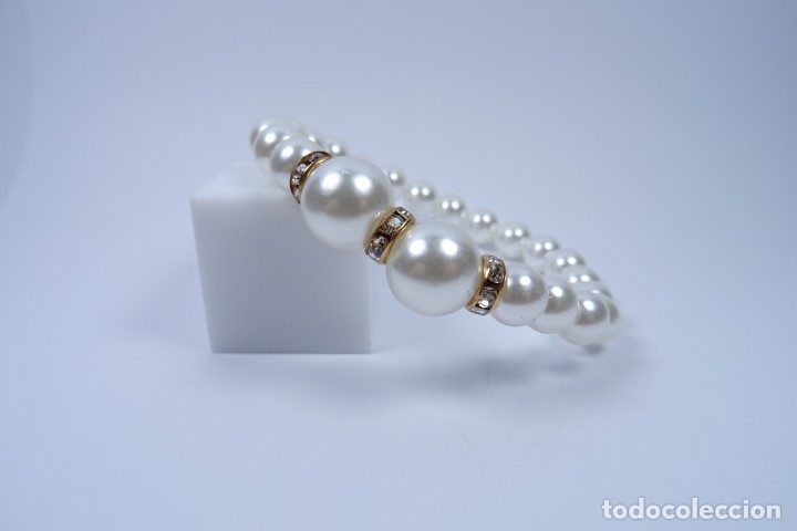 Joyeria: Pulsera el&aacute;stica de perlas tipo Mallorca en cuentas de 7 mm - Foto 2