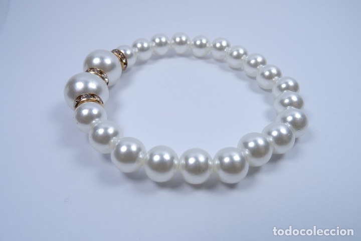 Joyeria: Pulsera el&aacute;stica de perlas tipo Mallorca en cuentas de 7 mm - Foto 3