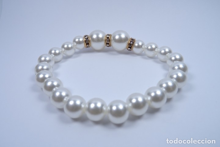 Joyeria: Pulsera el&aacute;stica de perlas tipo Mallorca en cuentas de 7 mm - Foto 5