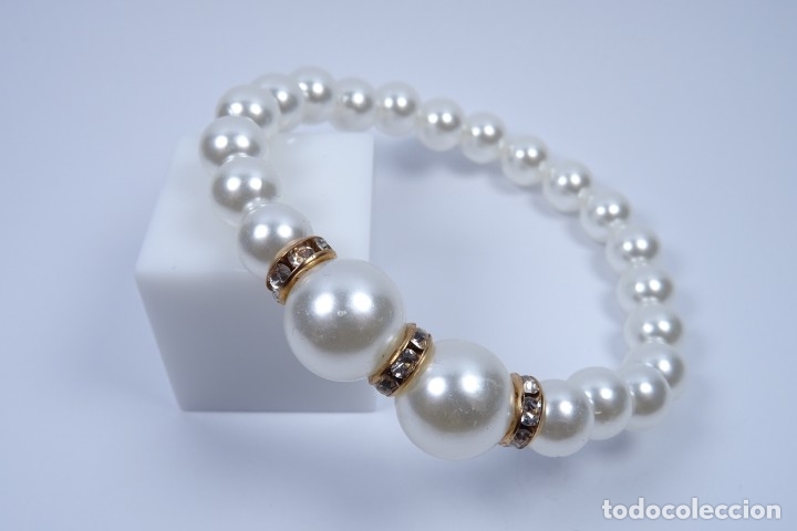 Joyeria: Pulsera el&aacute;stica de perlas tipo Mallorca en cuentas de 7 mm - Foto 6