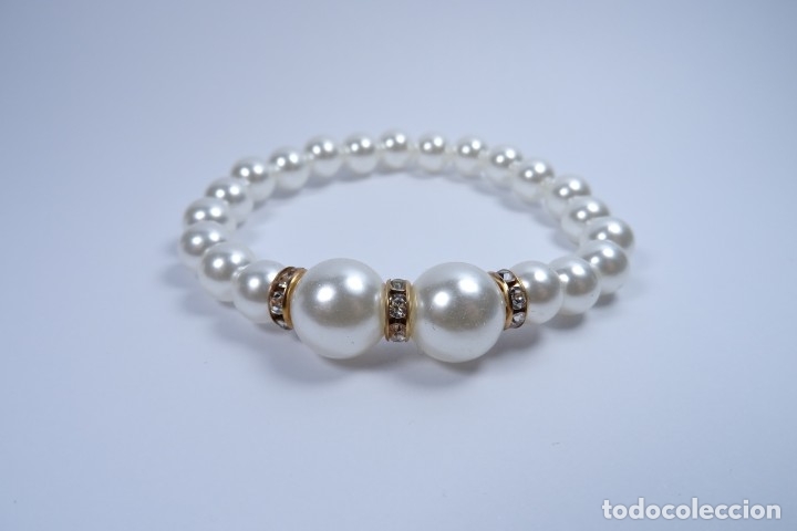 Joyeria: Pulsera el&aacute;stica de perlas tipo Mallorca en cuentas de 7 mm - Foto 1
