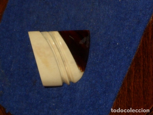 Joyeria: GRAN ANILLO DE HUESO CON INCRUSTACION DE CAREY. - Foto 6