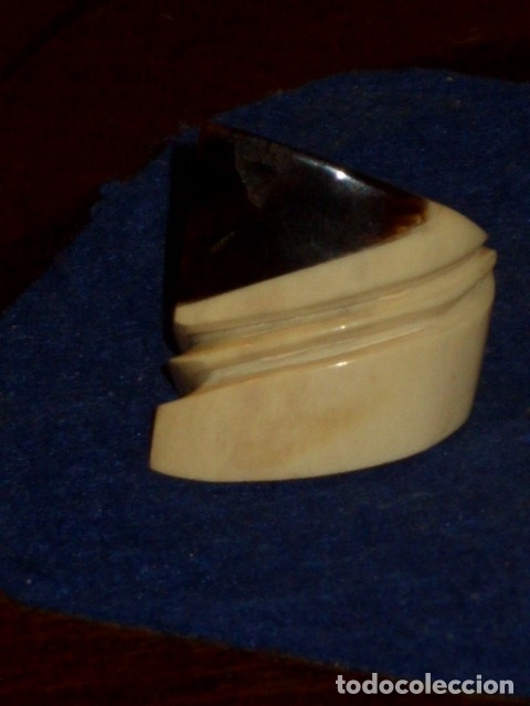 Joyeria: GRAN ANILLO DE HUESO CON INCRUSTACION DE CAREY. - Foto 7