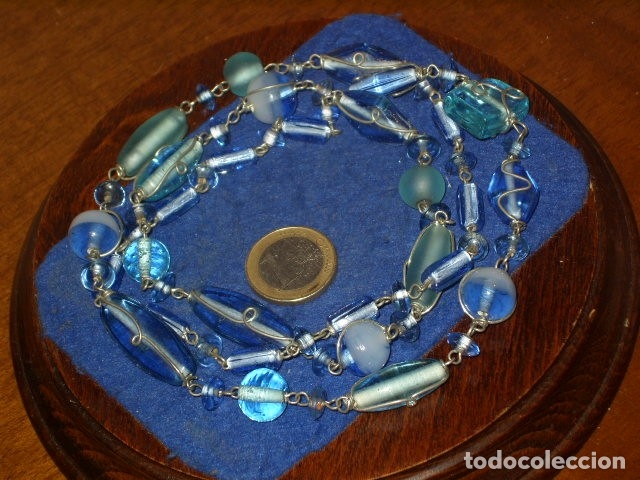 Joyeria: COLLAR LARGO DE CRISTAL AZUL CELESTE. - Foto 5
