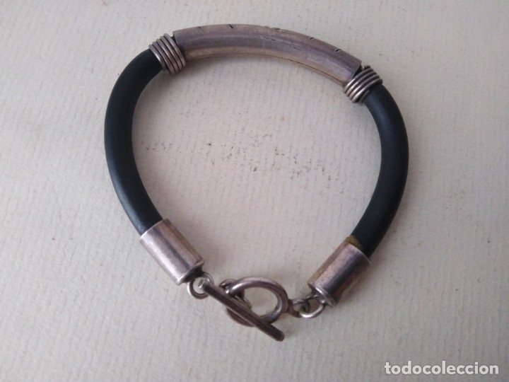 Joyeria: Pulsera de plata 925 y cuero - Foto 1