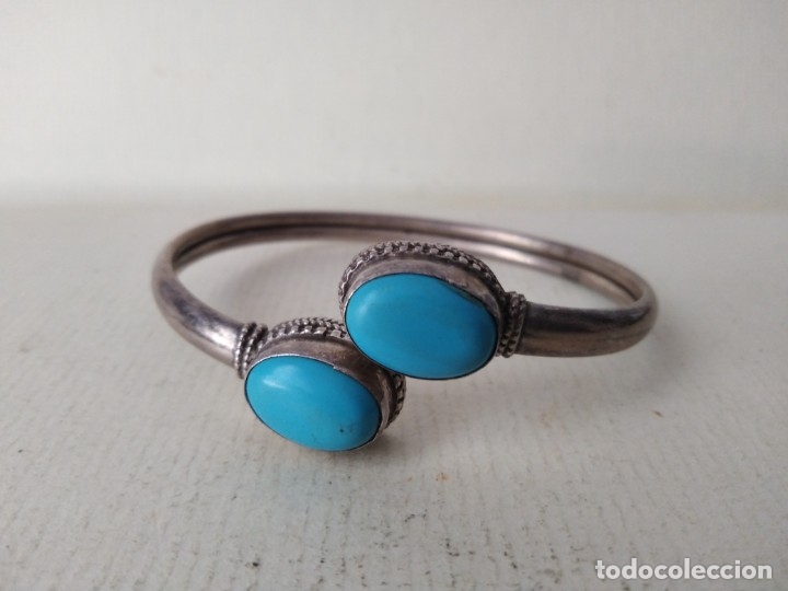 Joyeria: Pulsera de plata 925 y turquesas - Foto 1