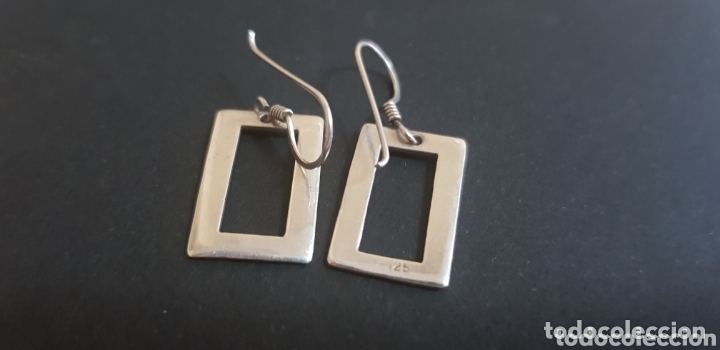 Joyeria: #582 PENDIENTES PLATA 925 RECTANGULARES - Foto 1