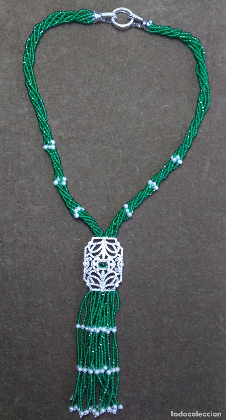 Joyeria: COLLAR DE ESMERALDAS Y PLATA. - Foto 1