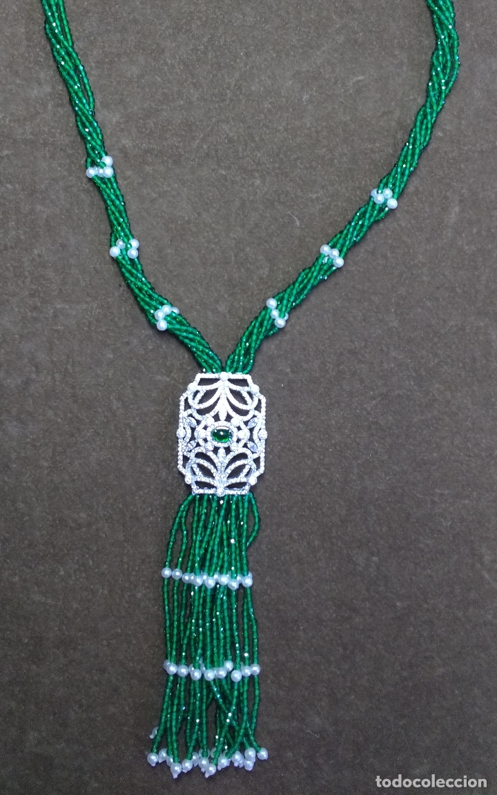 Joyeria: COLLAR DE ESMERALDAS Y PLATA. - Foto 2