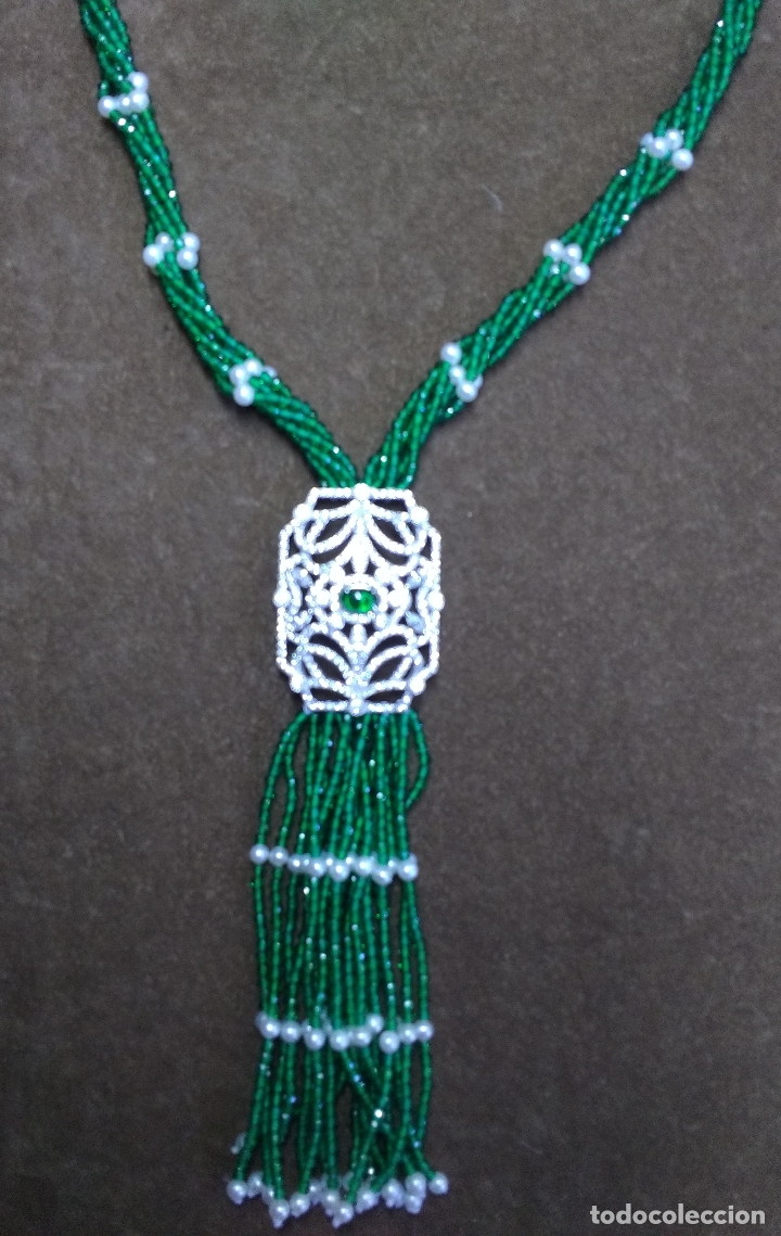 Joyeria: COLLAR DE ESMERALDAS Y PLATA. - Foto 3