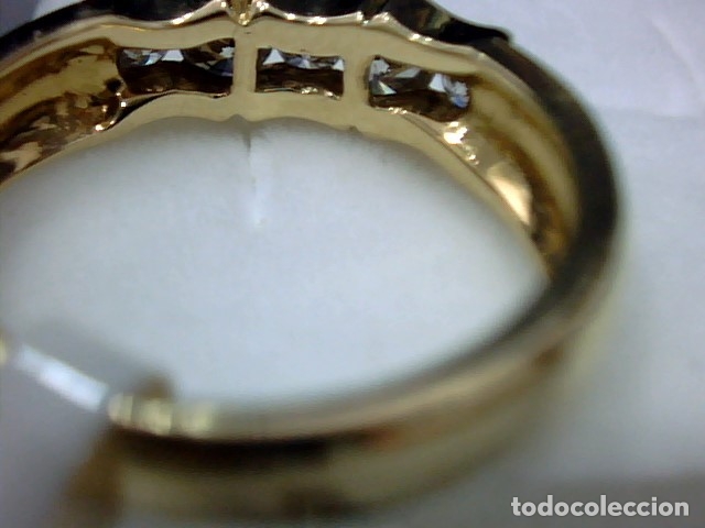 Joyeria: anillo oro 18 kl y cinco diamantes - Foto 7