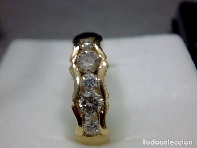 Joyeria: anillo oro 18 kl y cinco diamantes - Foto 8