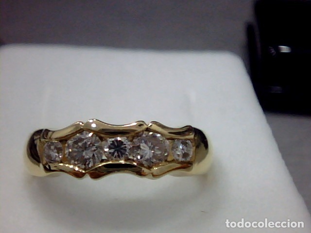 Joyeria: anillo oro 18 kl y cinco diamantes - Foto 9