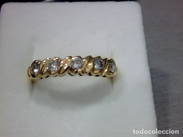 Joyeria: anillo oro 18 kl y diamantes - Foto 4