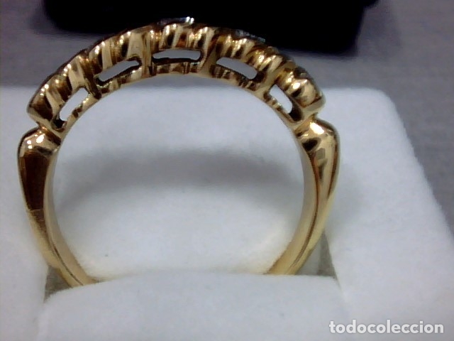 Joyeria: anillo oro 18 kl y diamantes - Foto 5