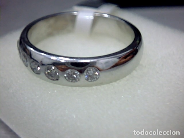 Joyeria: ANILLO ORO BLANCO 18 KL Y DIAMANTES - Foto 2