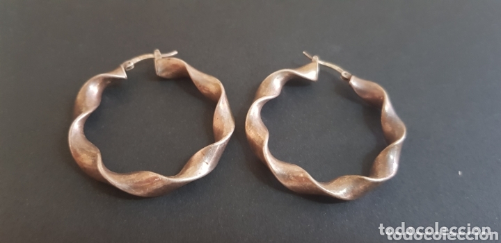 Joyeria: #696 PENDIENTES ARO. GRANDES. PLATA - Foto 2