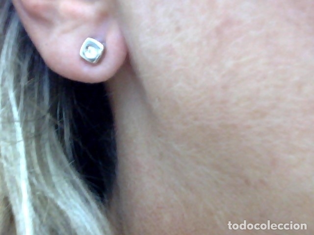 Joyeria: pendientes oro blanco 18kl y diamantes - Foto 3