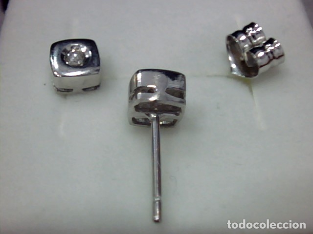 Joyeria: pendientes oro blanco 18kl y diamantes - Foto 5