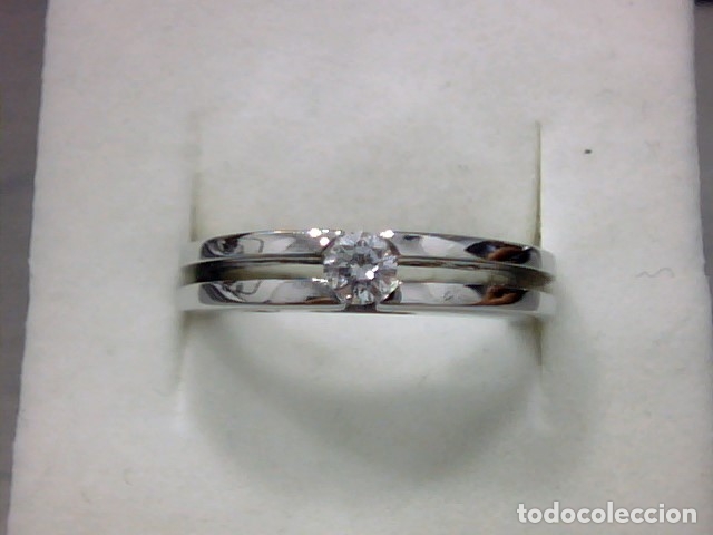 Joyeria: ANILLO ORO BLANCO 18 KL Y DIAMANTES - Foto 1