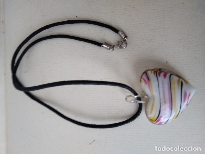 Joyeria: Colgante de coraz&oacute;n de cristal de murano 6x4ctms - Foto 1