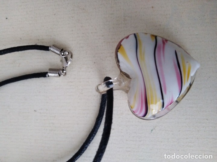 Joyeria: Colgante de coraz&oacute;n de cristal de murano 6x4ctms - Foto 2