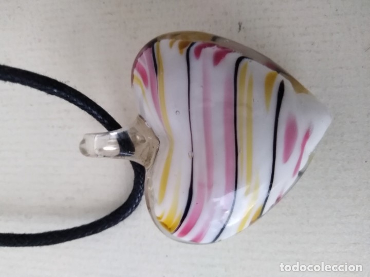 Joyeria: Colgante de coraz&oacute;n de cristal de murano 6x4ctms - Foto 5