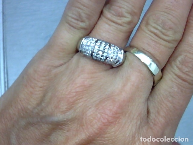 Joyeria: ANILLO ORO BLANCO 18 KL Y DIAMANTES - Foto 2
