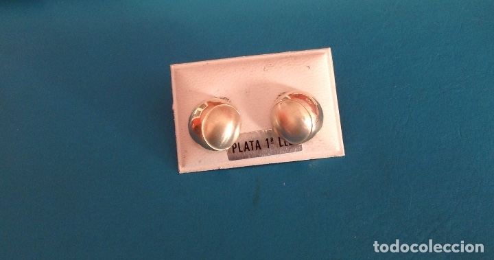 Joyeria: Pendientes plata de ley. Bola. Matizado.Vintage. Complementos de moda. - Foto 1