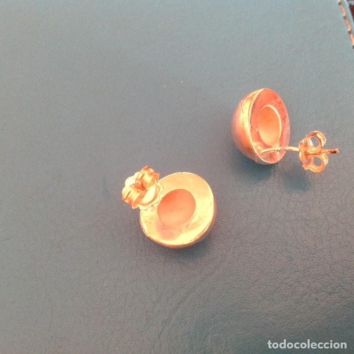 Joyeria: Pendientes plata de ley. Bola. Matizado.Vintage. Complementos de moda. - Foto 5