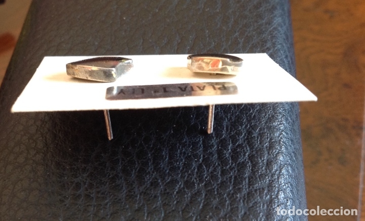Joyeria: Pendientes de plata y esmalte negro. Complementos de moda. - Foto 4